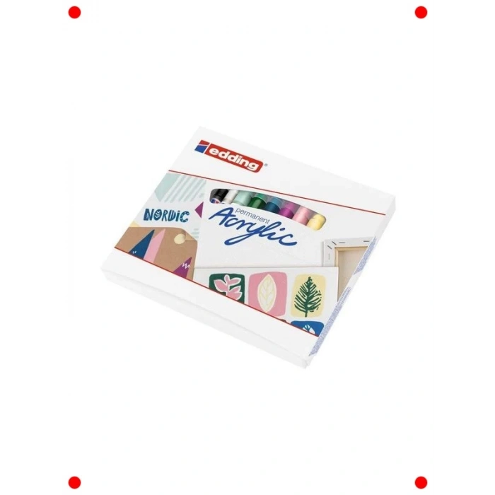 Akrilik Kalem Seti, 8 Adet, Su Geçirmez, Farklı Uçlar