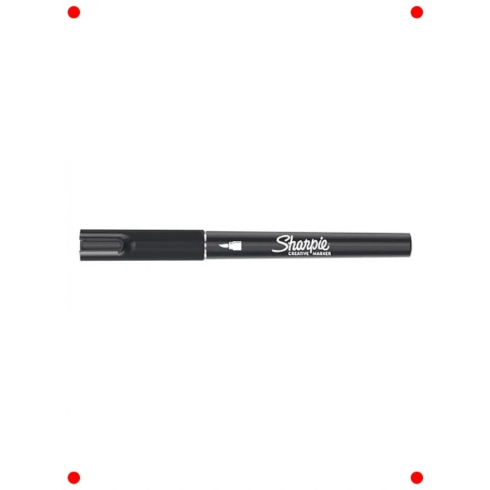 Akrilik Sanat Markörü - Fırça Uç - Siyah