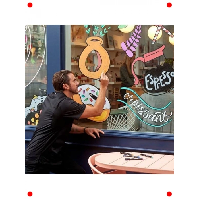 Akrilik Sanat Markörü - Fırça Uç - Siyah