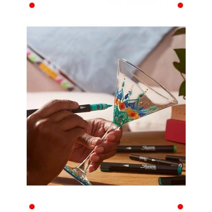 Akrilik Sanat Markörü - Fırça Uç - Siyah