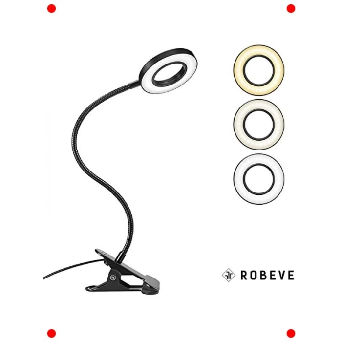 Akrobat Klipsli LED Masa Lambası - Göz Koruyucu, USB