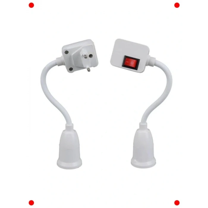 Akrobatik E27 Fişli Ampul Duy, Açma/Kapama Anahtarlı