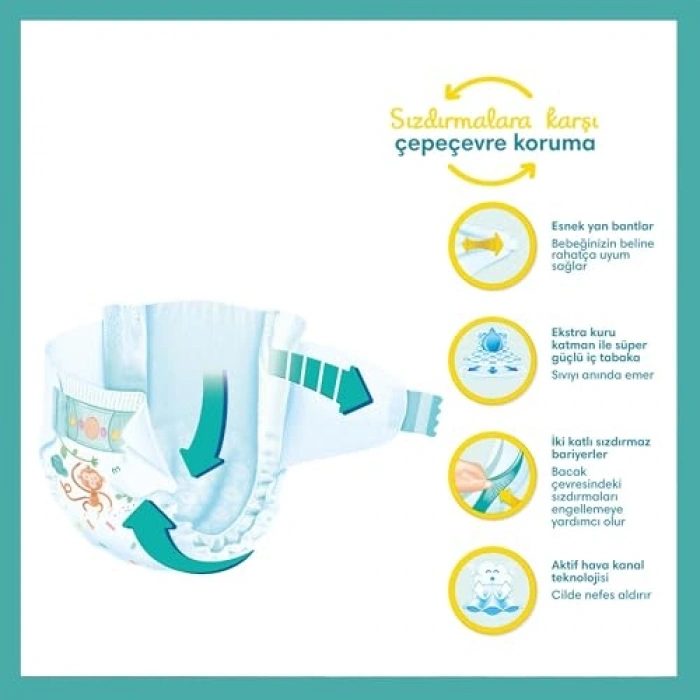 Aktif Bebek Bezi, 6 Numara 102 Adet Aylık Paket