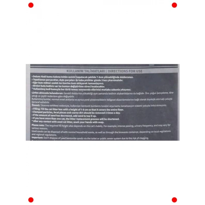 Aktif Karbonlu Bentonit Kedi Kumu (10 Lt)