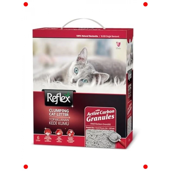 Aktif Karbonlu Topaklanan Granül Kedi Kumu 6 L