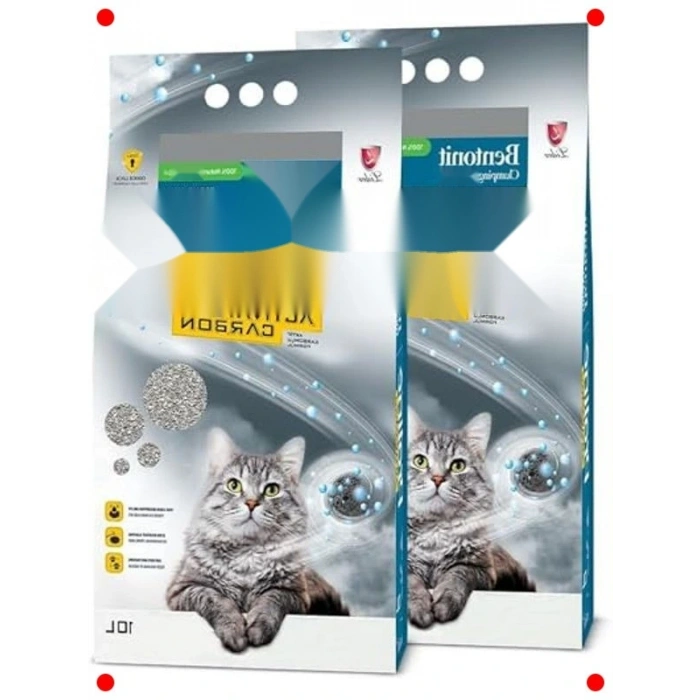 Aktif Karbonlu Topaklanan Kedi Kumu 10 Litre x 2 Paket