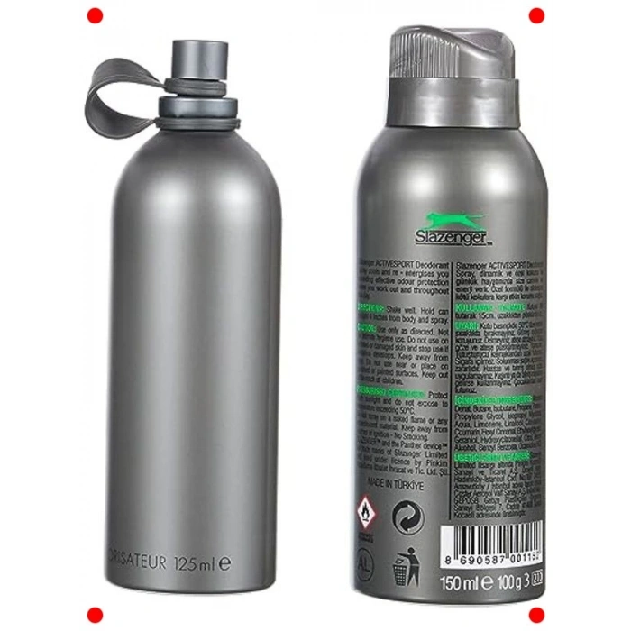 Aktif Spor Kolonyası & Deodorant Seti (Yeşil)