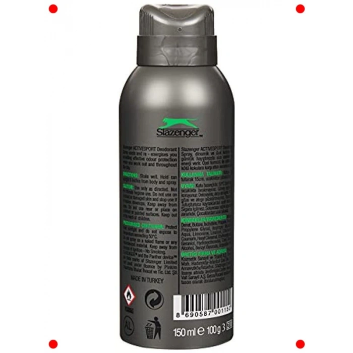Aktif Spor Yeşil Erkek Deodorant Sprey 150 ml