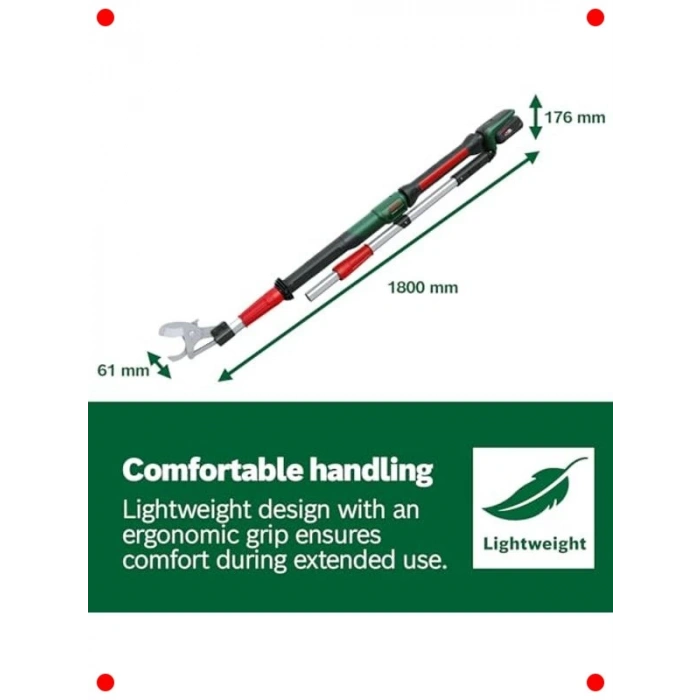 Akülü Budama Makası 18V - Kısa Model (Solo)