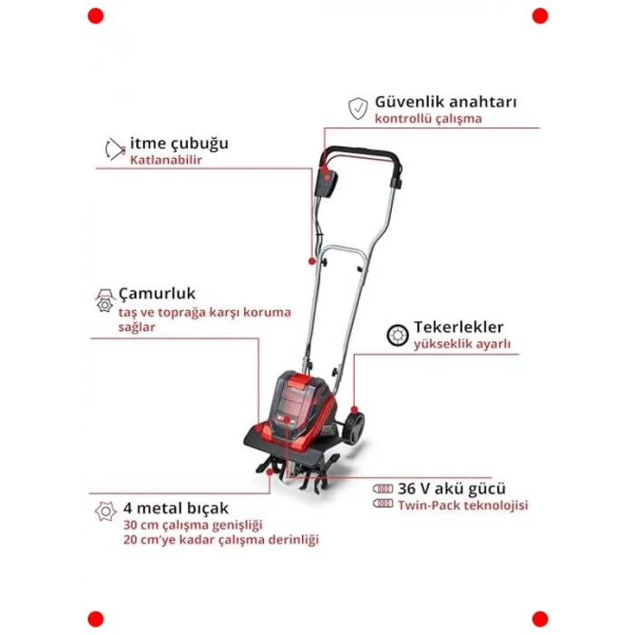 Akülü Çapalama Makinesi - Solo (Akü Hariç)