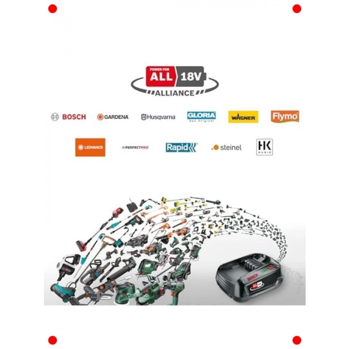 Akülü Çit Kesme Makinesi, 18V, 50cm Bıçak