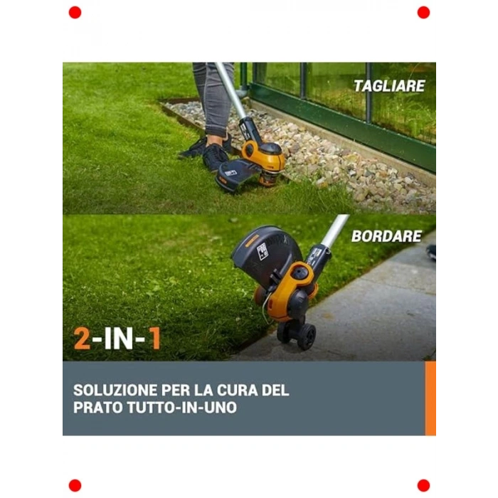 Akülü Teleskobik Çim ve Kenar Kesme 20V 30cm