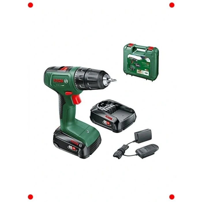 Akülü Tornavida Seti, 18V, 2 Akülü