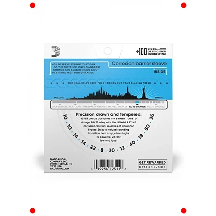 Akustik Gitar Tel Seti - 12 Telli, 85/15 Bronz