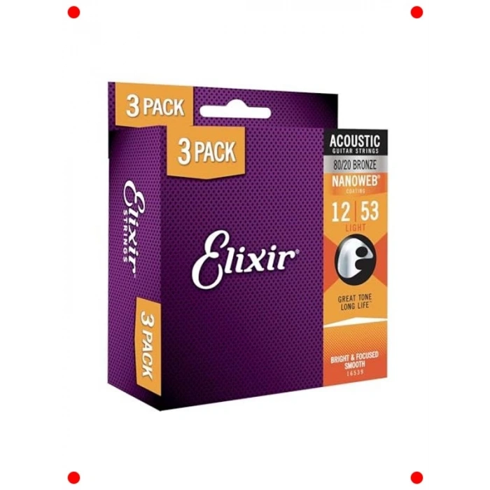 Akustik Gitar Tel Seti - Bronz (3lü Paket)