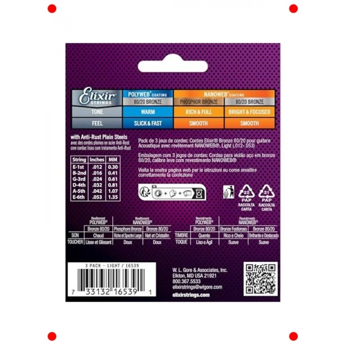 Akustik Gitar Tel Seti - Bronz (3lü Paket)