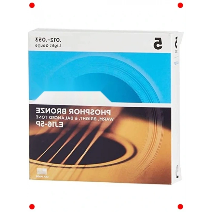 Akustik Gitar Teli Seti - Hafif (.012-.053) - 5 Paket