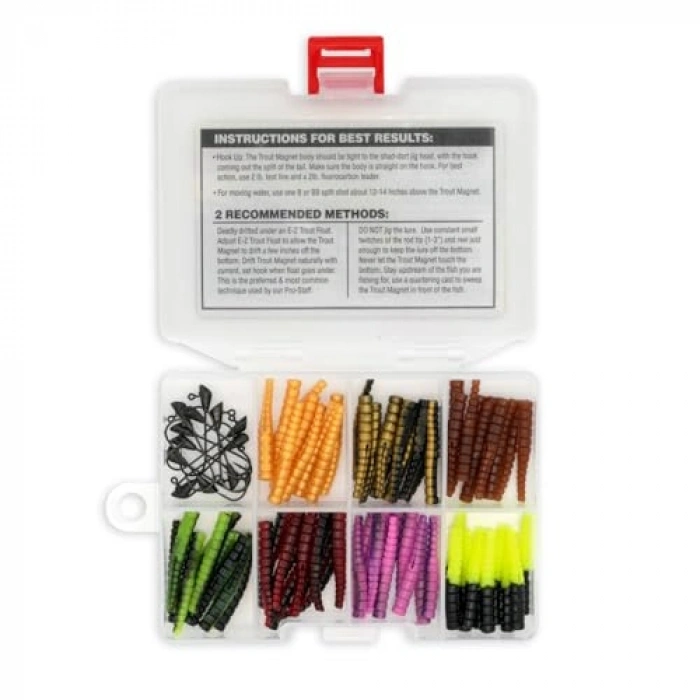 Alabalık Avı İçin 15 Kancalı Siyah Mıknatıs Seti