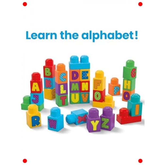 Alfabeli Yapım Blokları Seti - 30 Parça Çanta