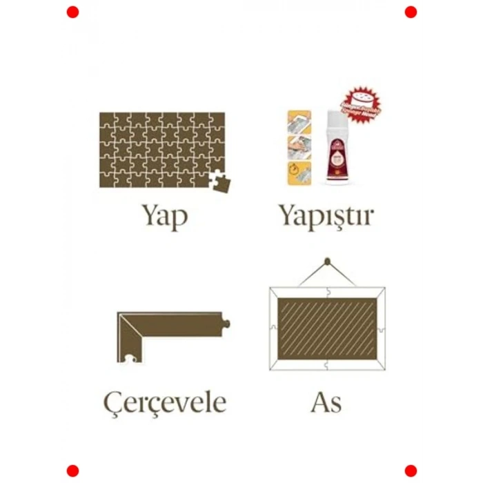 Allahın 99 İsmi 1000 Parça Çerçeveli Yapboz