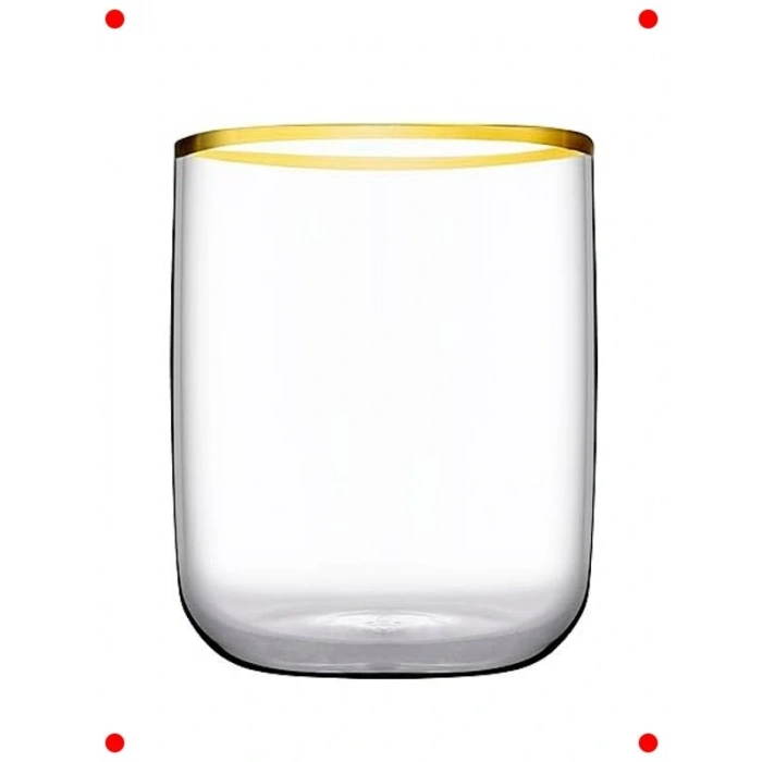 Altın Detaylı Su Bardağı Seti (6 Adet)