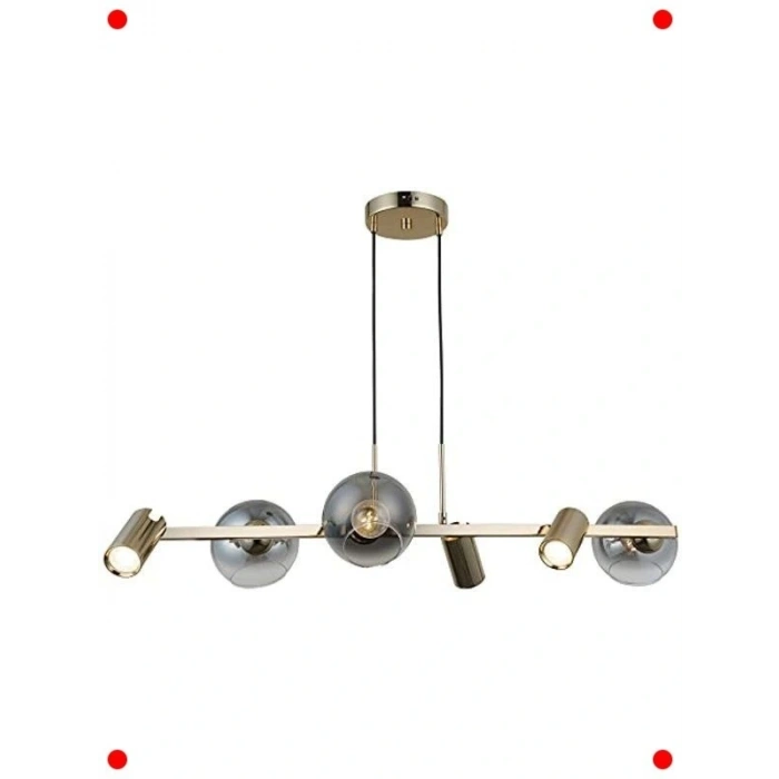 Altın Renkli Modern ize - 6 Işık Noktalı Sıralı