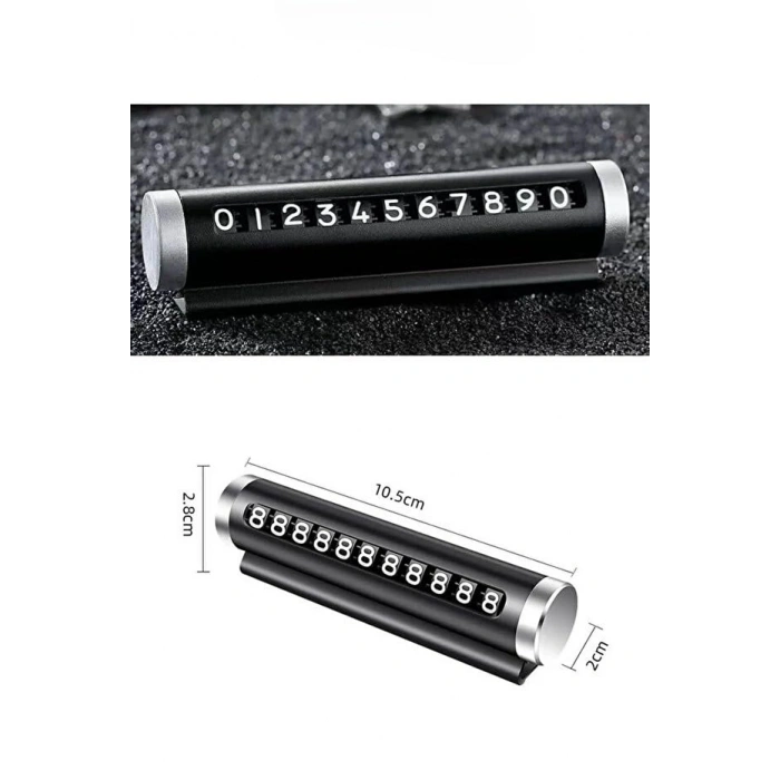 Alüminyum Araç İçi Telefon Numaratörü - Çevirmeli ve Dönebilir