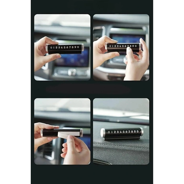 Alüminyum Araç İçi Telefon Numaratörü - Çevirmeli ve Dönebilir