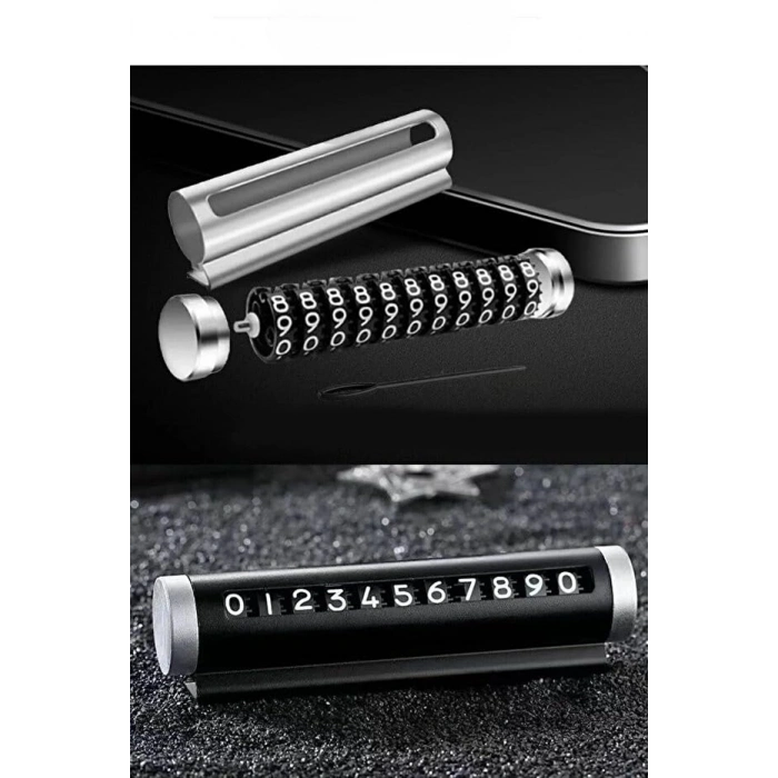 Alüminyum Araç İçi Telefon Numaratörü - Çevirmeli ve Dönebilir