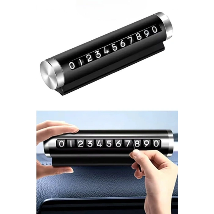 Alüminyum Araç İçi Telefon Numaratörü - Çevirmeli ve Dönebilir