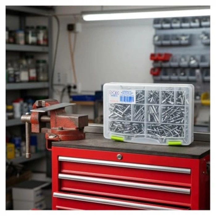 Alüminyum Pop Perçin Seti, 411 Parça ve 13 Çeşit