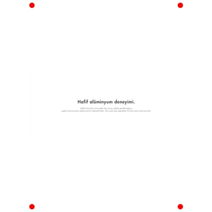 Alüminyum Roller Kalem, Koyu Gri, M Uç