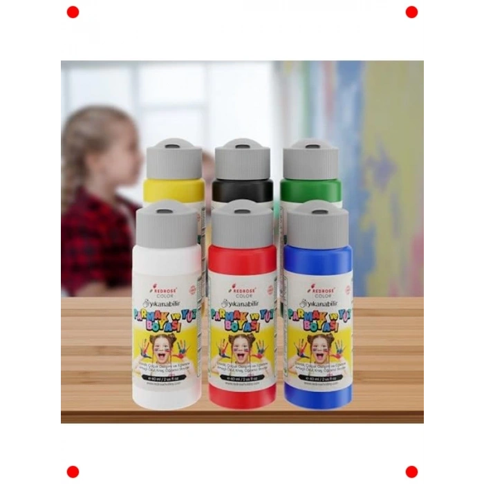 Ana Renkler Parmak Boyası Seti - 6x60 ml