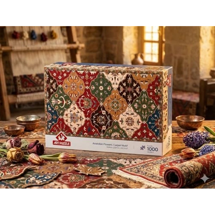 Anadolu Çiçekleri Temalı 1000 Parça Puzzle Eğlencesi