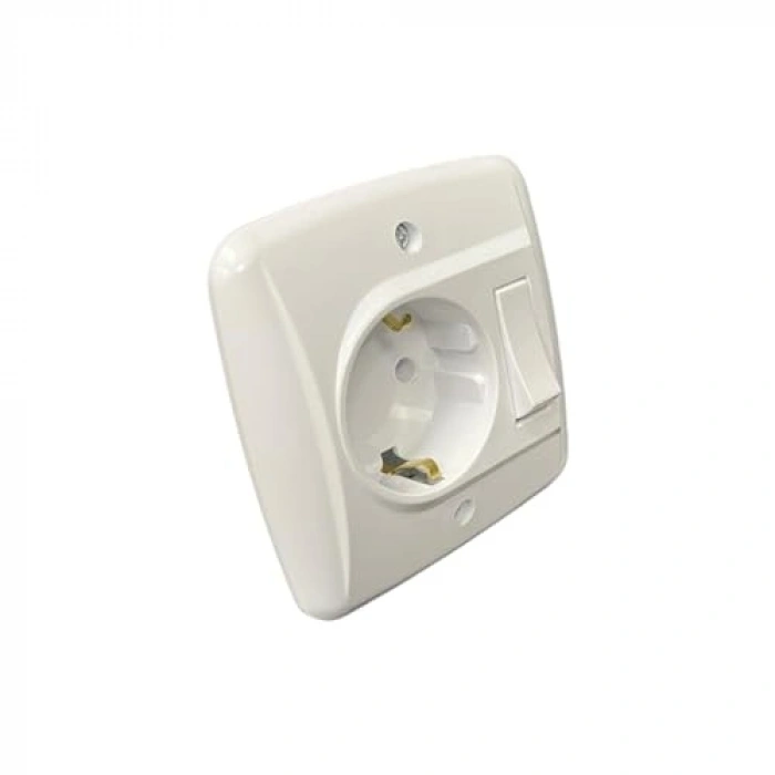 Anahtarlı Topraklı Priz, Banyo Dolabı için