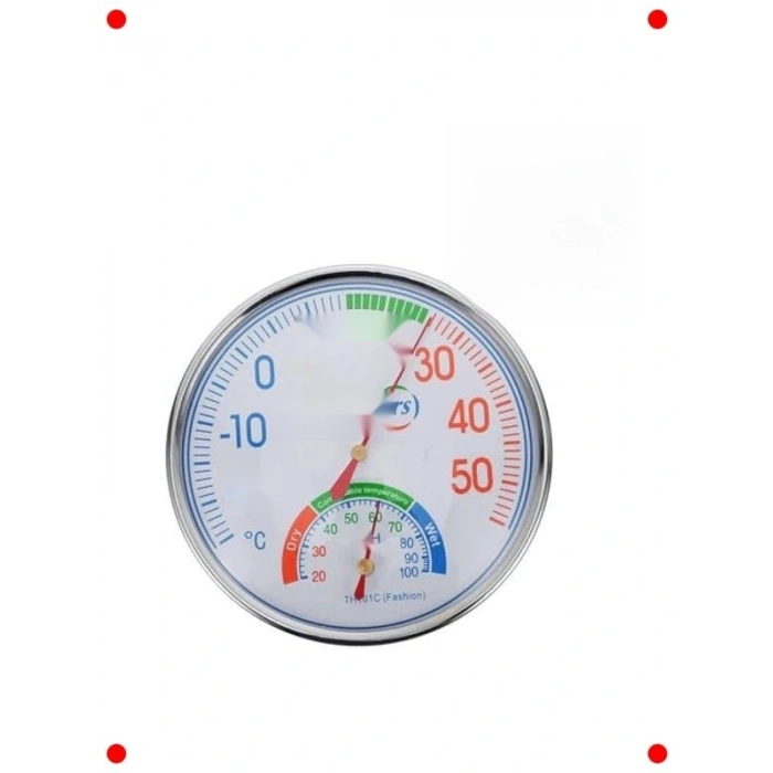 Analog Isı ve Nem Ölçer - Pilsiz, Mekanik