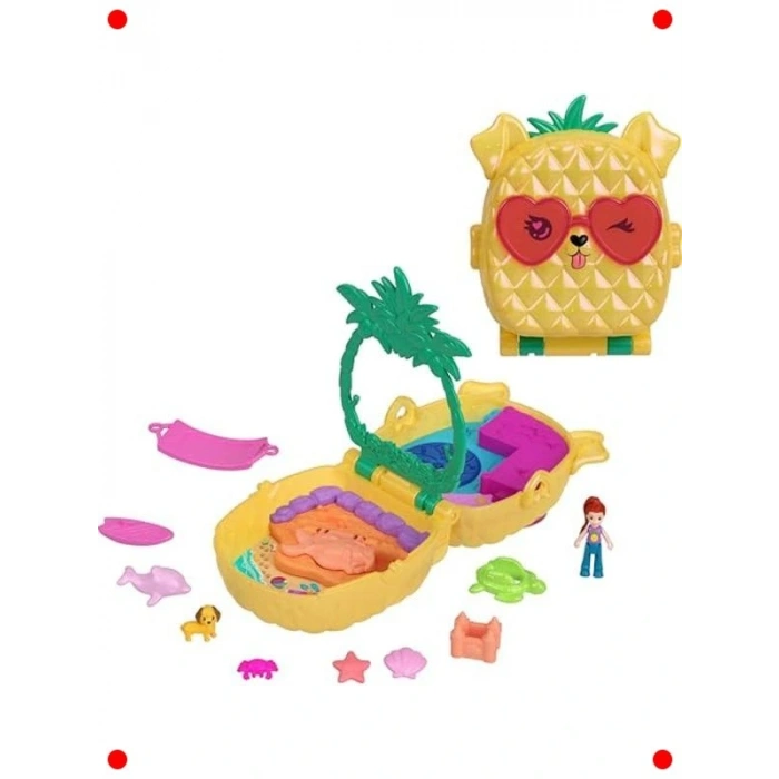 Ananas Köpekçik Plajı Mini Oyun Seti - Bebek ve Aksesuarları