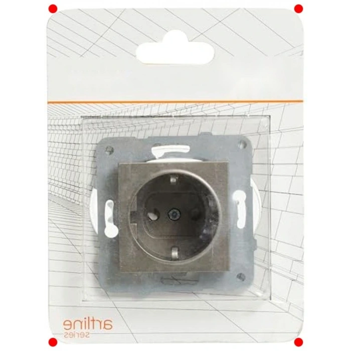 Antrasit Çocuk Korumalı Topraklı Priz