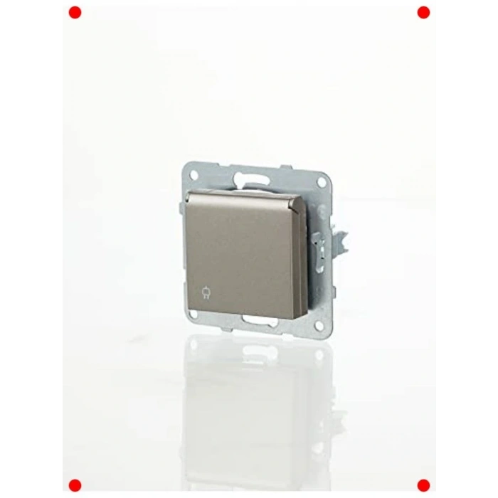 Antrasit Kapaklı Topraklı Priz, Çocuk Korumalı