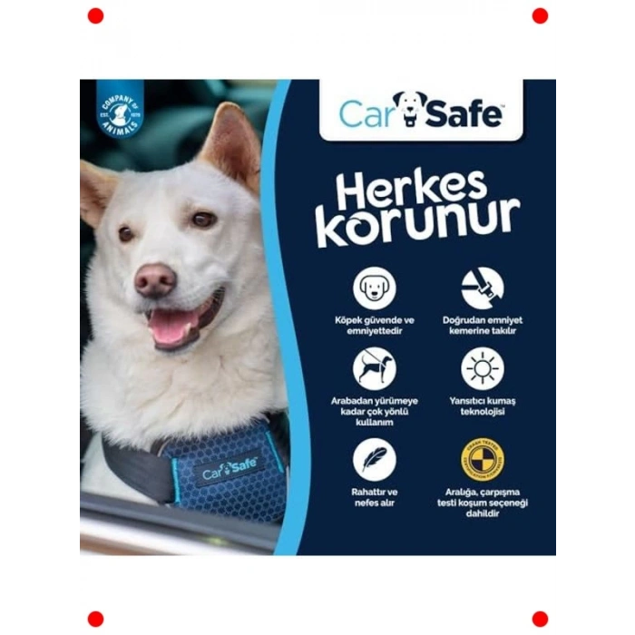 Araba Seyahat Köpek Göğüs Tasması Orta Boy Siyah