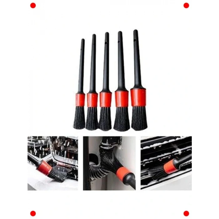 Araç Detaylı İç Dış Temizlik Fırça Seti (5 Parça)