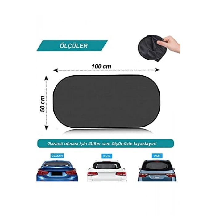 Araç Güneşlik Perde Seti, 3 Parça Vantuzlu Tasarım