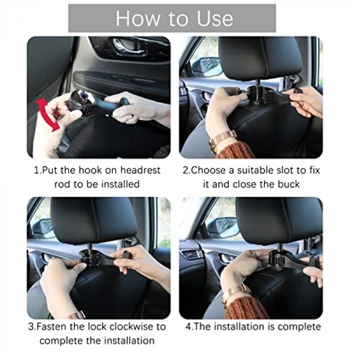 Araç Kanca Seti, Baş Desteği için 2 Adet Kanca