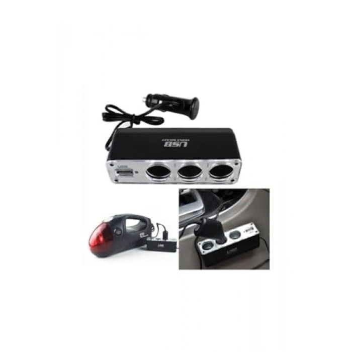 Araç Oto Çakmak Çoklayıcı, USB Uyumlu