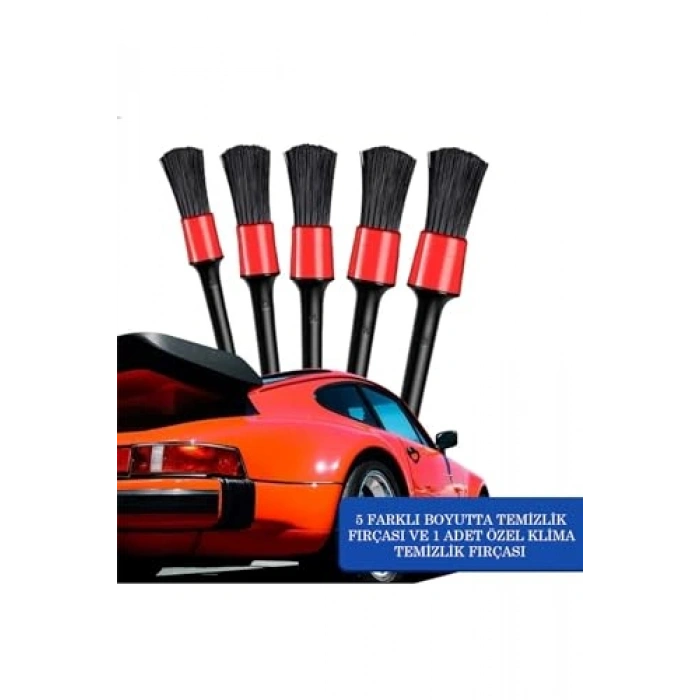 Araç Tezlik Bakım Fırça Seti, 5+1 Parça