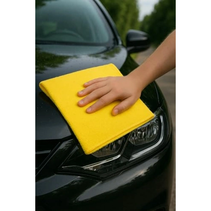 Araç Tezlik Seti 4lü Krofiber Bez ve Eldiven İle