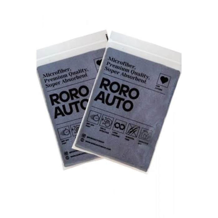 Araç Yıkama Bezi, 40x40 cm Gri Renk, 2 Adet