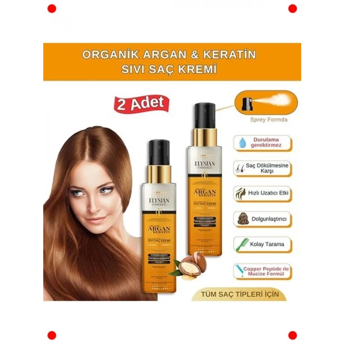 Argan & Keratin Saç Bakım Spreyi Seti (2x150ml)