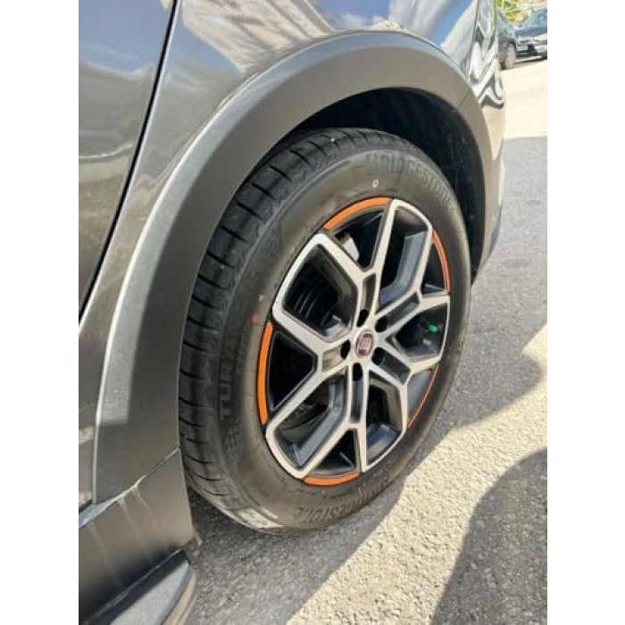 Ark Sticker Egea Cross Jant Sticker Mat Turuncu