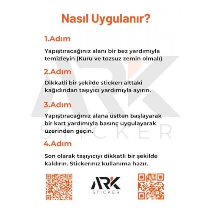 Ark Sticker EgeaAmblemLogoKaplamaSticker Parlak siyah